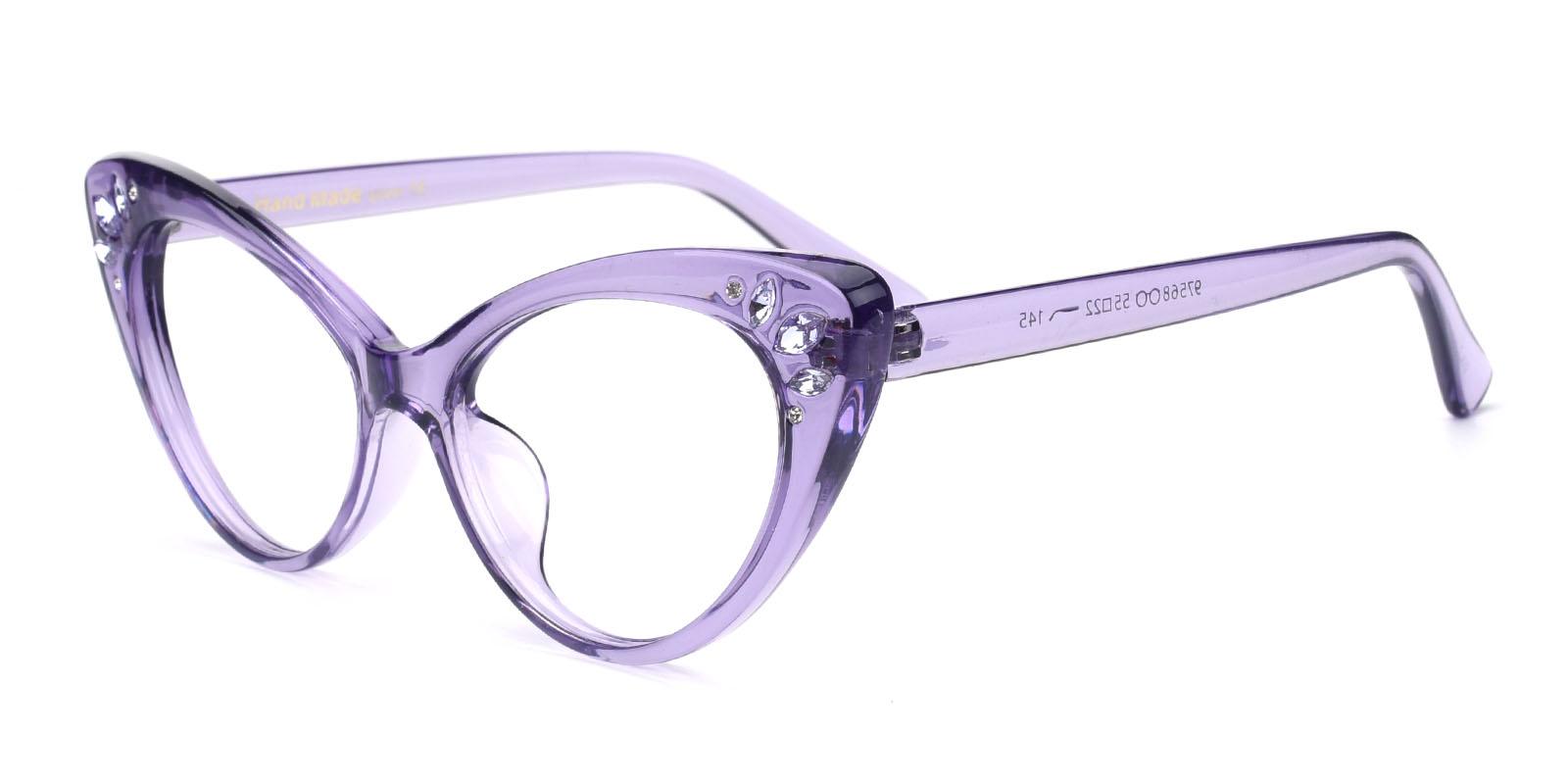 Samber-Purple-Cat-Plastic-Eyeglasses-detail