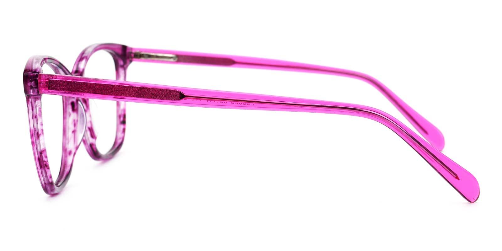 Poppy-Pink-Cat / Rectangle-Acetate-Eyeglasses-detail