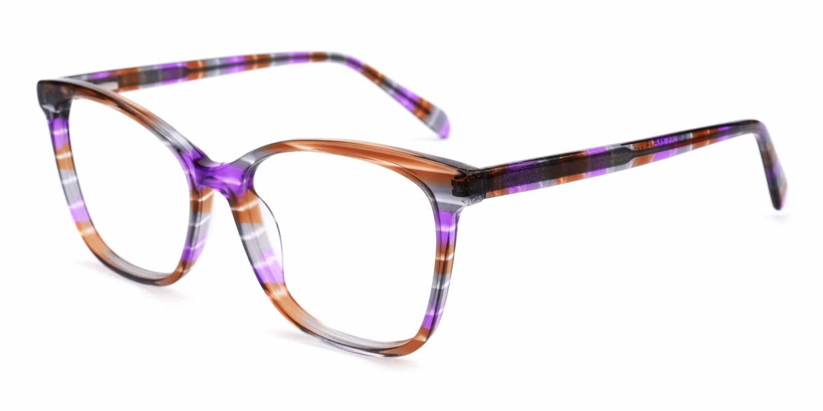 Poppy-Purple-Cat / Rectangle-Acetate-Eyeglasses-detail