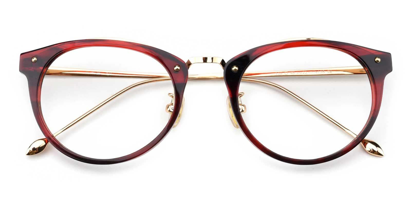 Beverly-Red-Oval-Metal-Eyeglasses-detail
