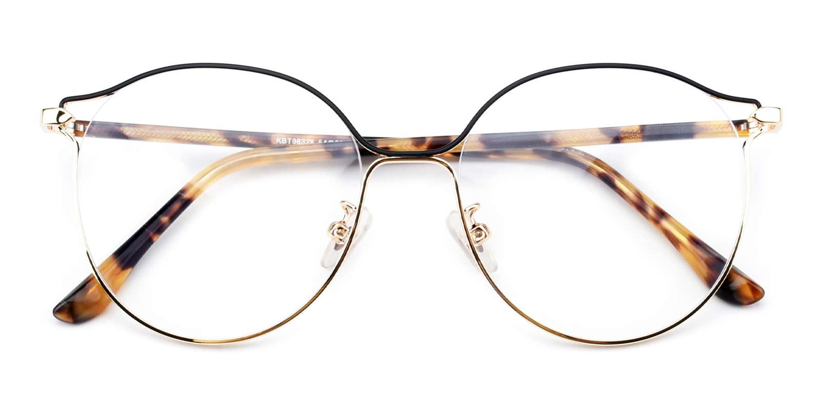 Alpha-Leopard-Round-Metal-Eyeglasses-detail
