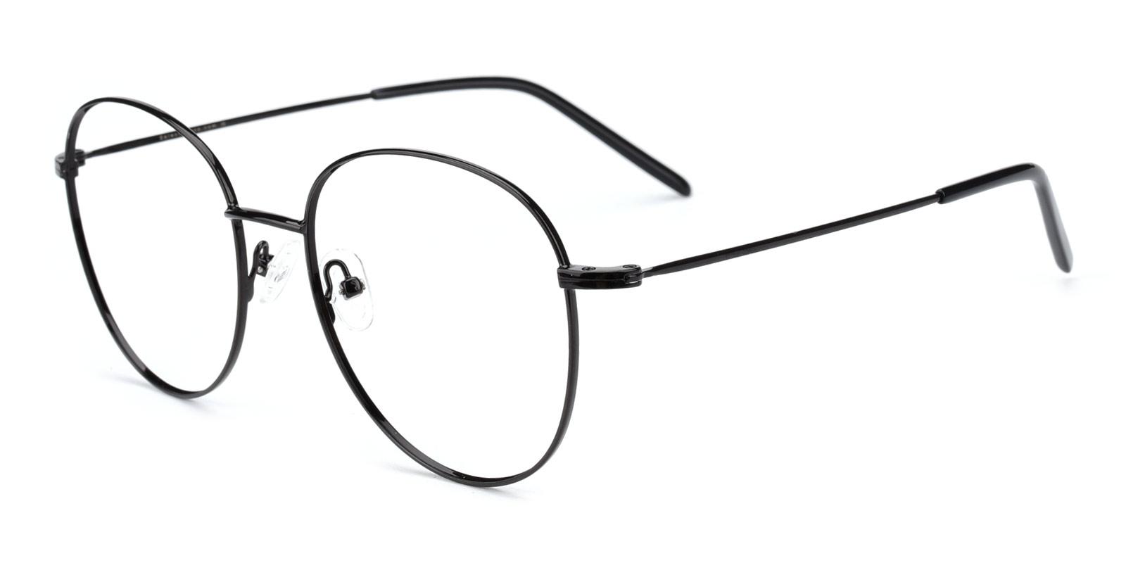 Enid-Black-Round-TR / Metal-Eyeglasses-detail