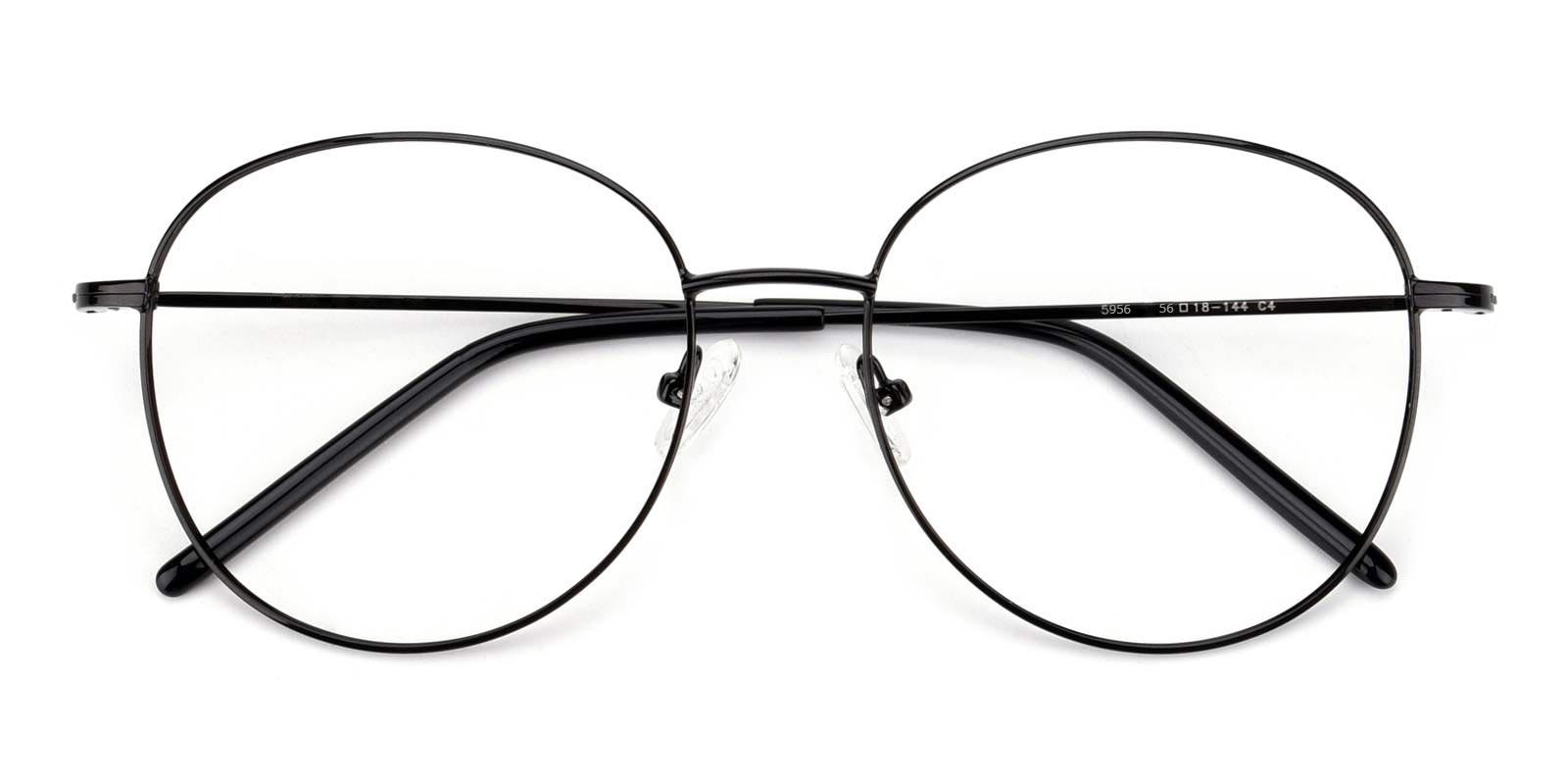 Enid-Black-Square / Round-TR / Metal-Eyeglasses-detail