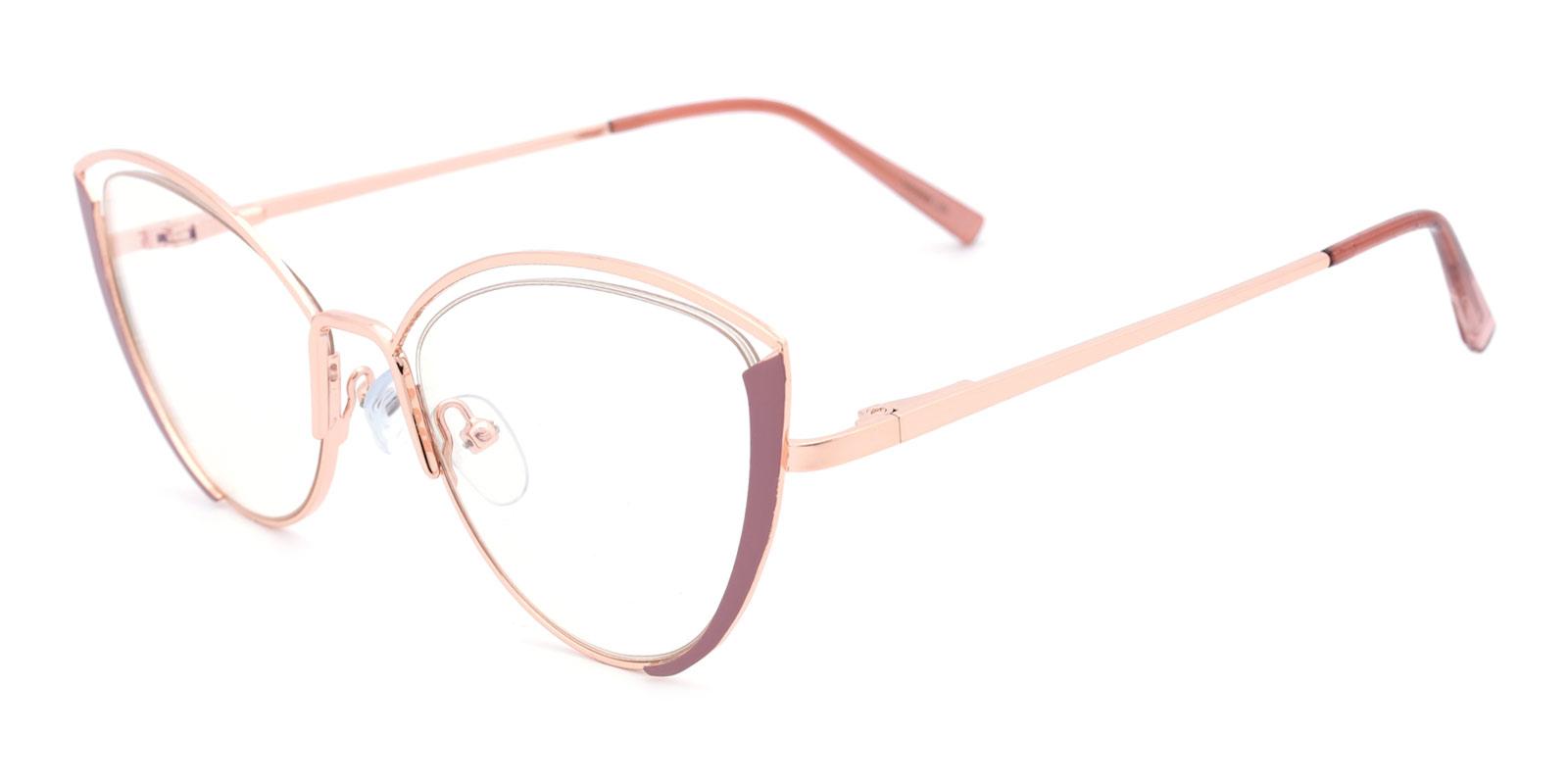 Julie-Pink-Cat-Metal-Eyeglasses-detail