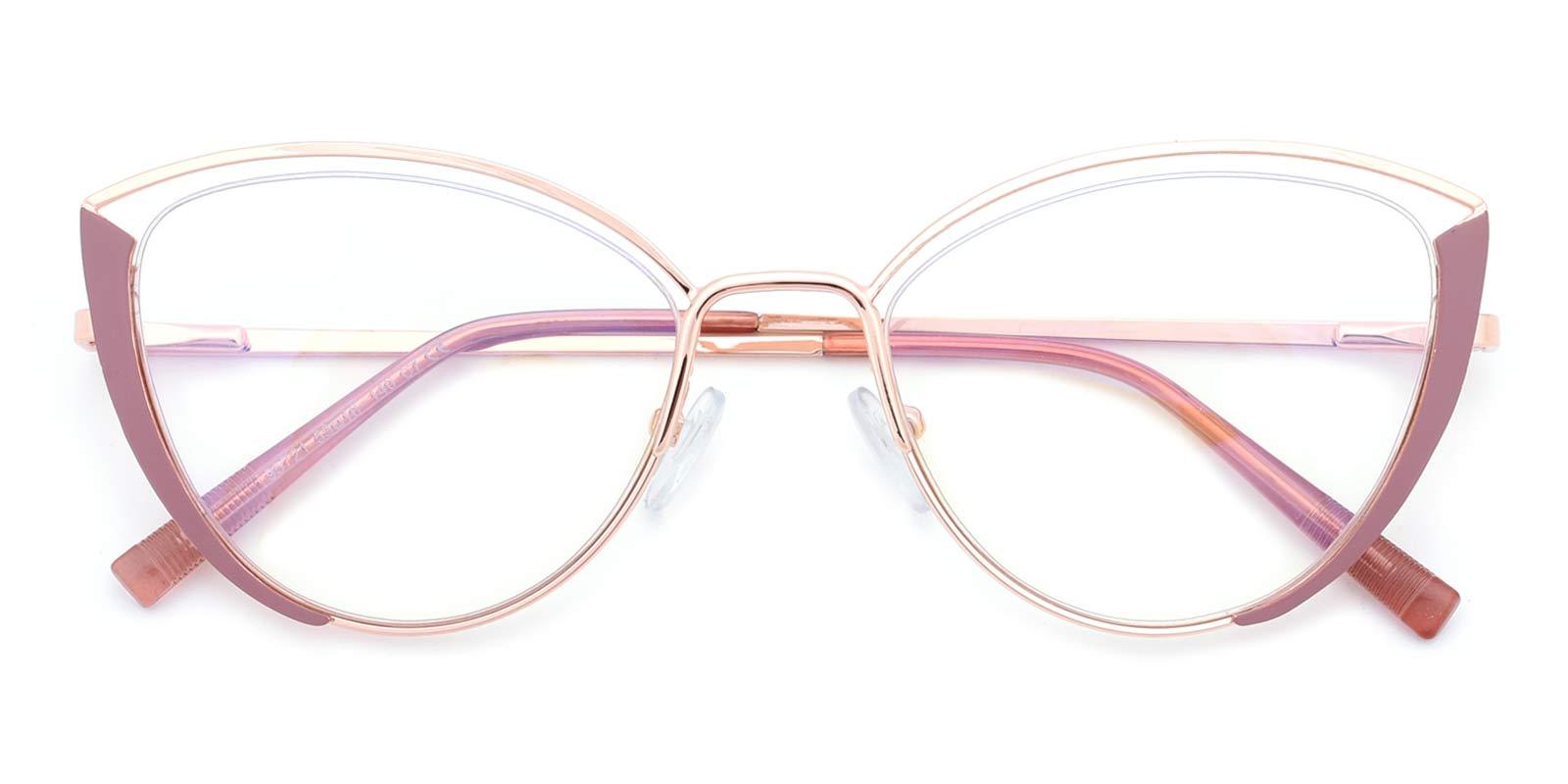 Julie-Pink-Cat-Metal-Eyeglasses-detail