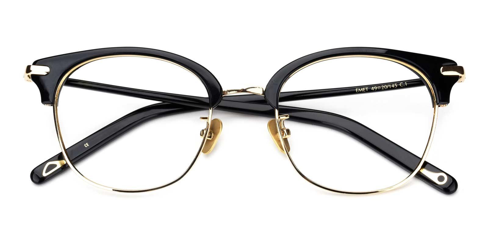 Baron-Black-Browline-Titanium-Eyeglasses-detail