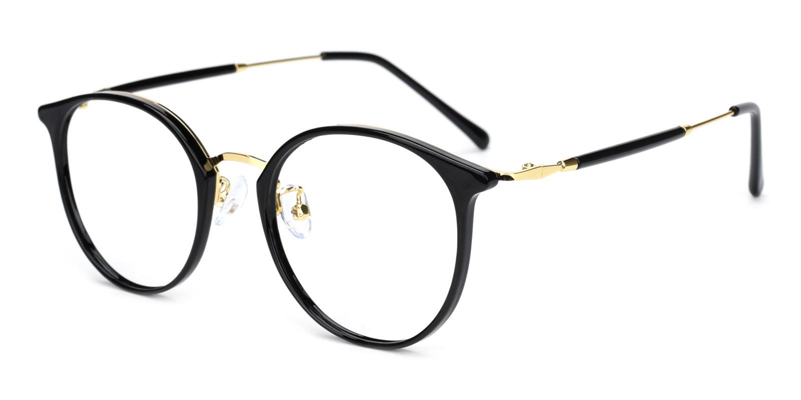 Louise-Black-Round / Cat-TR-Eyeglasses-detail