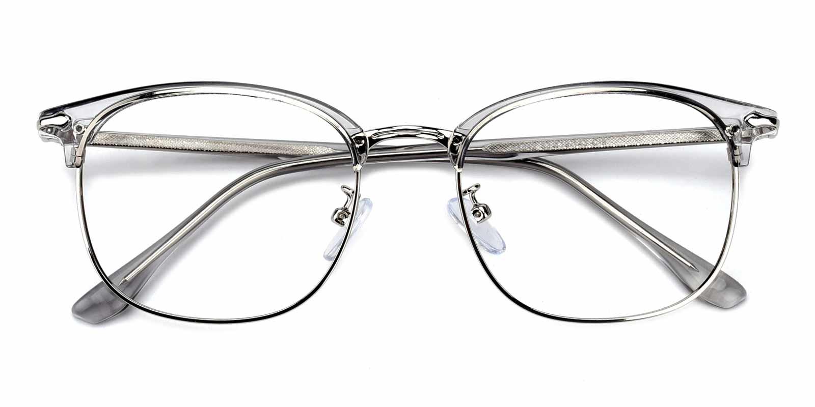 Gray Browline Hipster Square Eyeglasses - Rincon