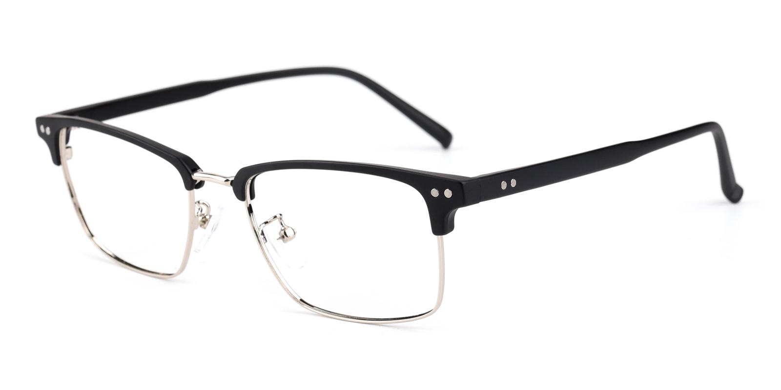 Caution-Black-Browline / Rectangle-TR-Eyeglasses-detail
