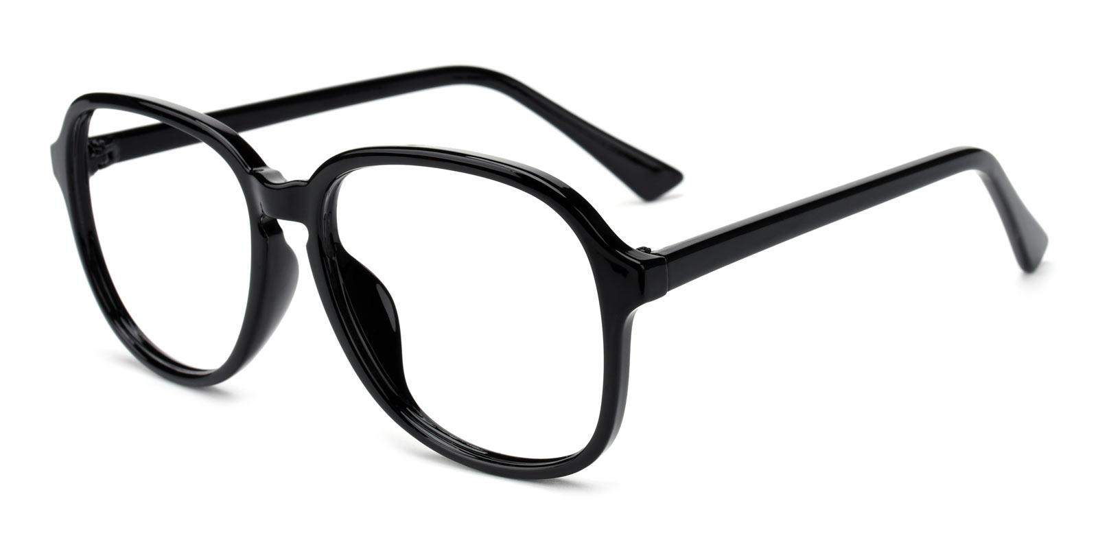 Golden70s-Black-Square-Plastic-Eyeglasses-detail