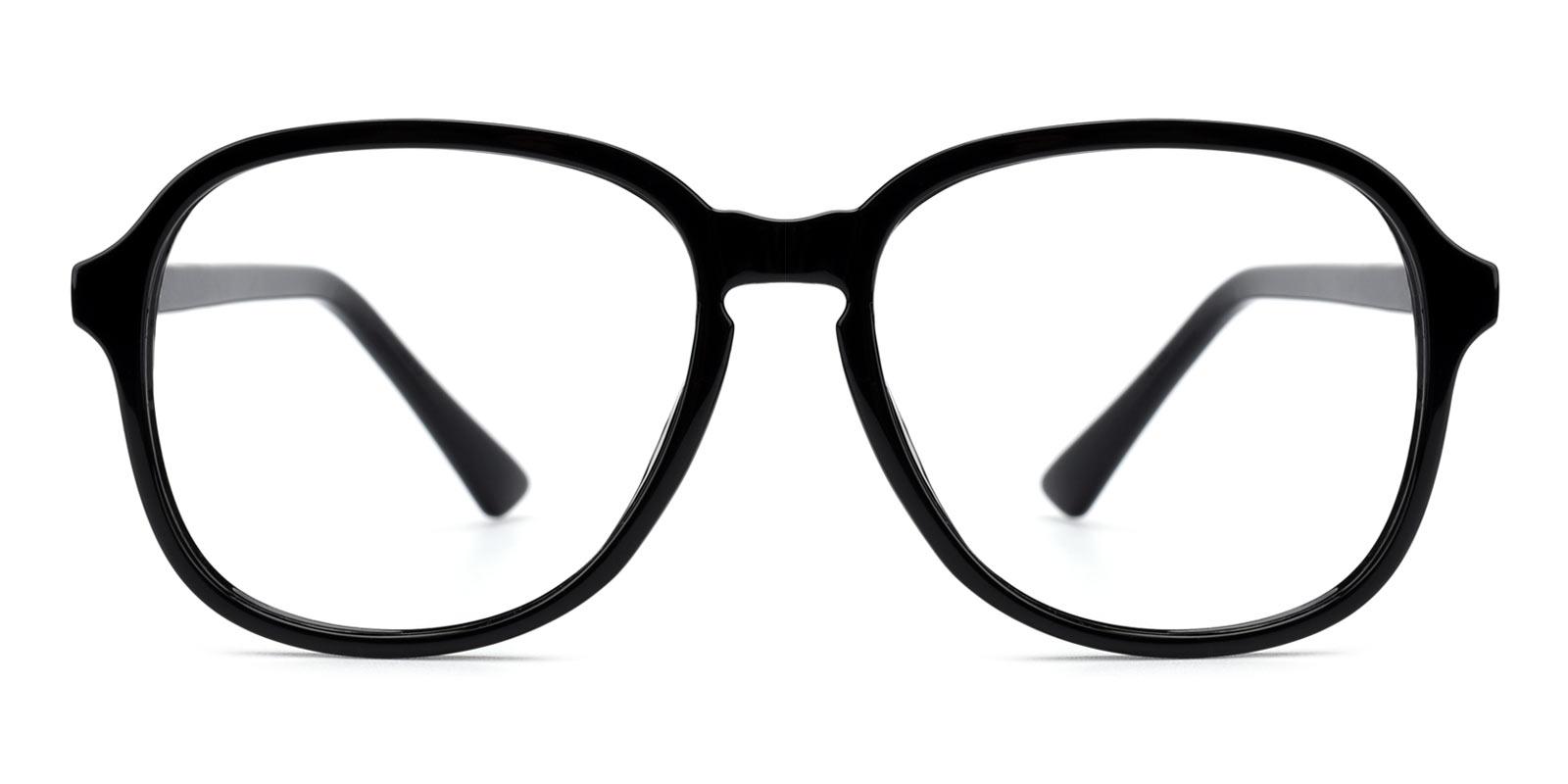 Golden70s-Black-Square-Plastic-Eyeglasses-detail