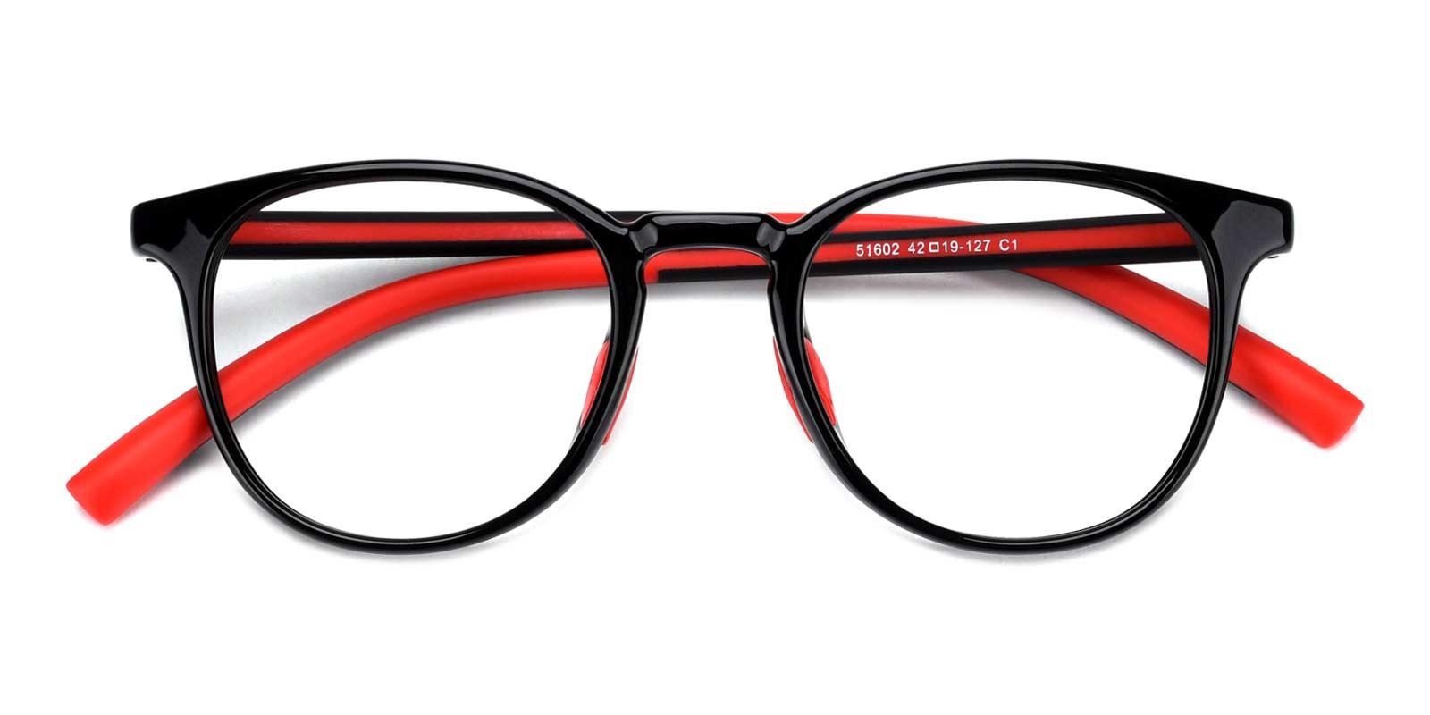 Elvis-Red-Round-TR-Eyeglasses-detail