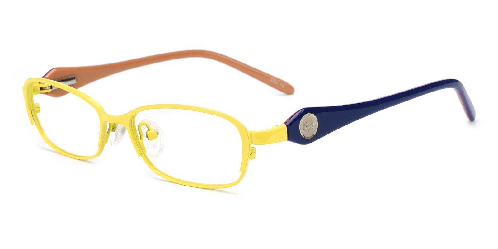 Lemon-Yellow-Rectangle-Metal-Eyeglasses-detail