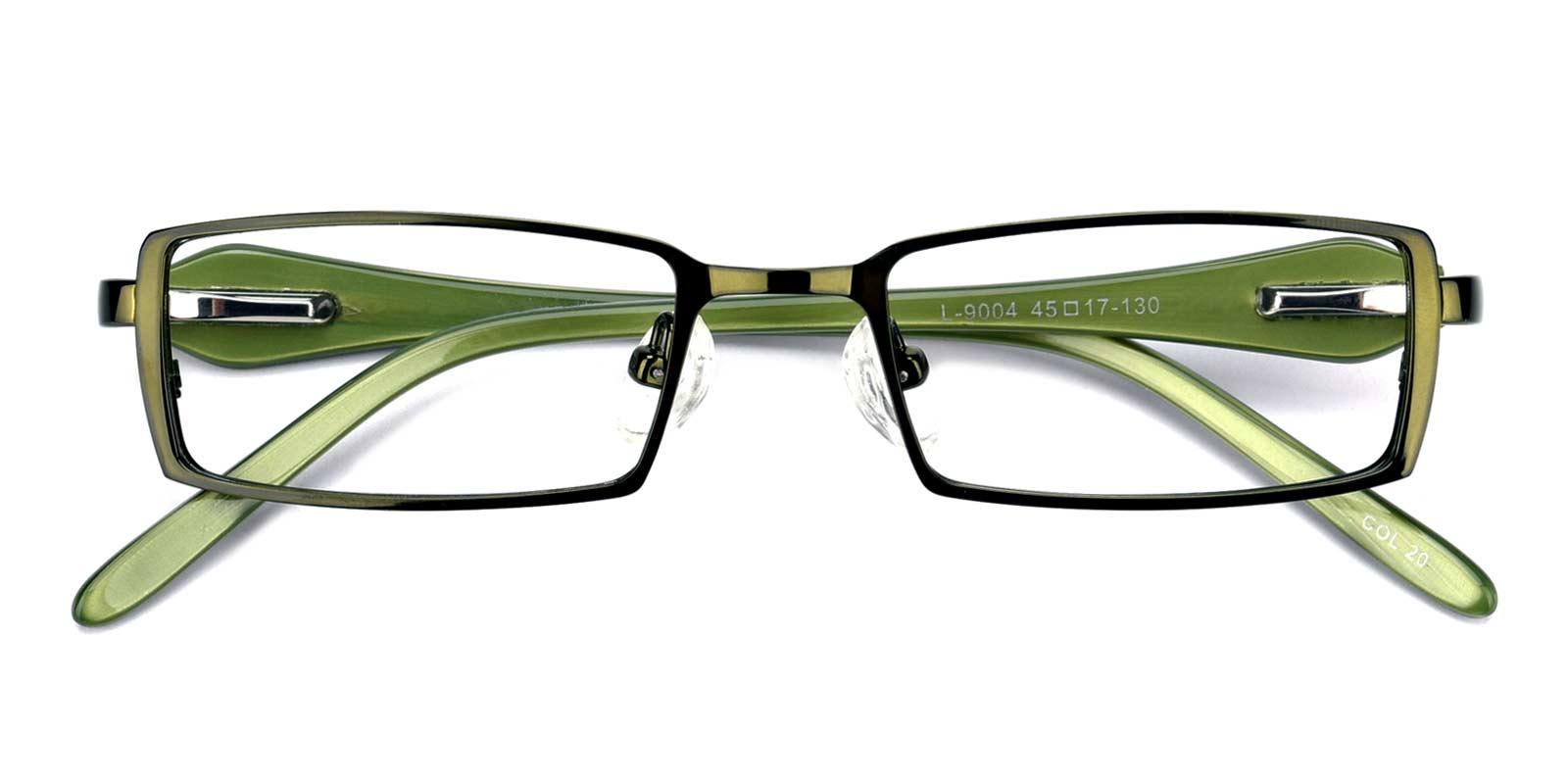Galileo-Green-Rectangle-Metal-Eyeglasses-detail