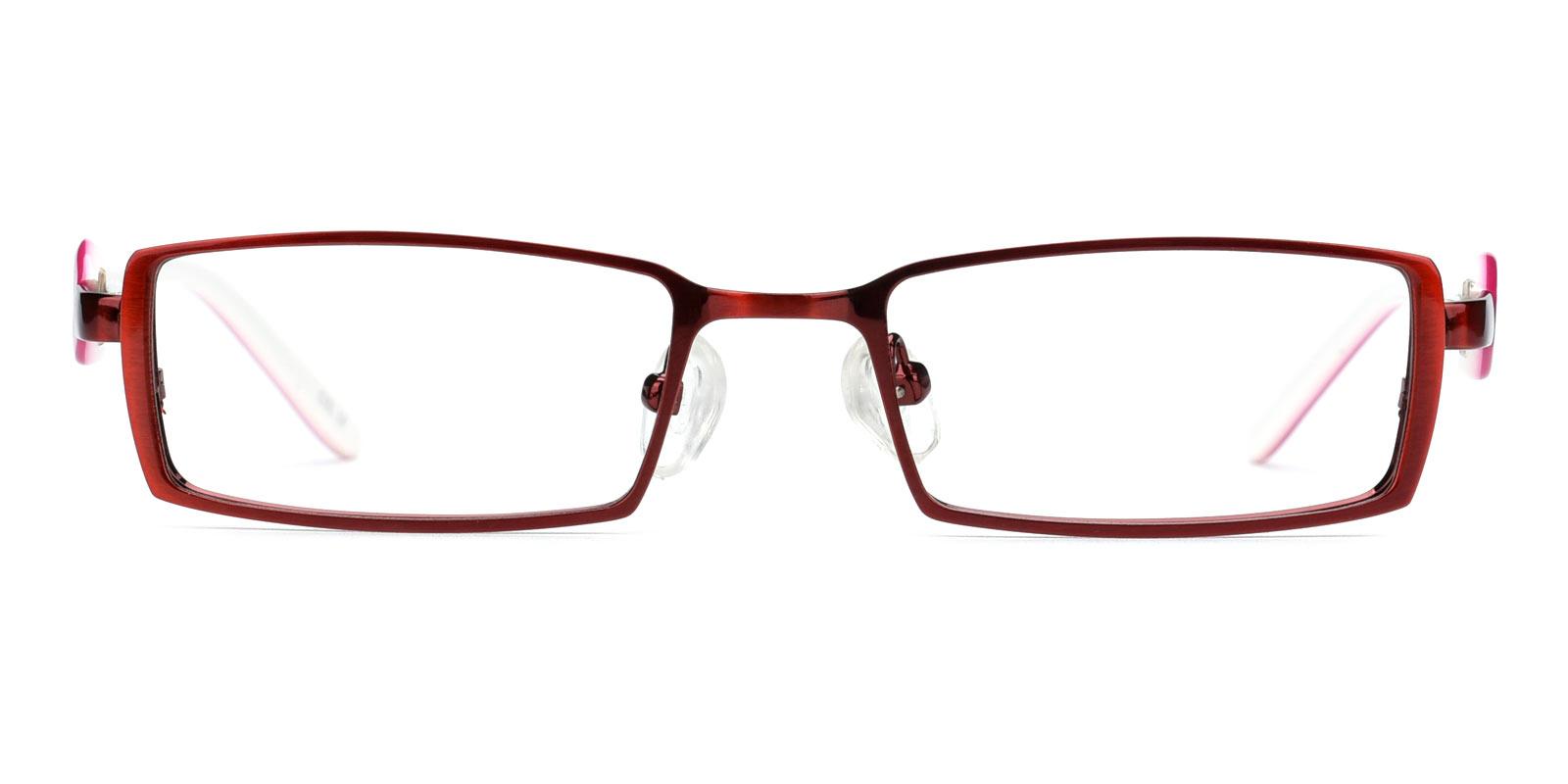 Galileo-Red-Rectangle-Metal-Eyeglasses-detail