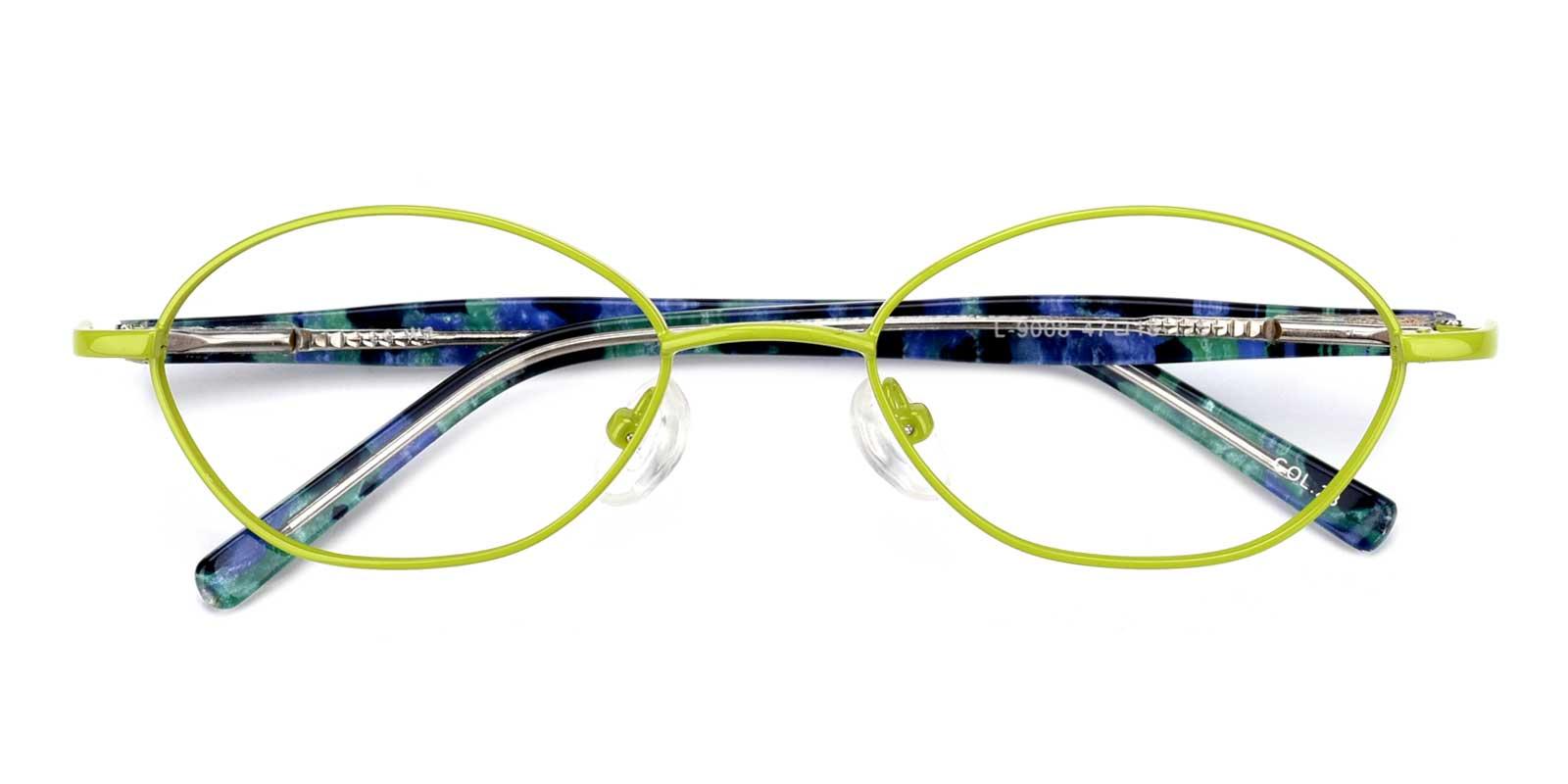 Lollipop-Green-Oval-Metal-Eyeglasses-detail