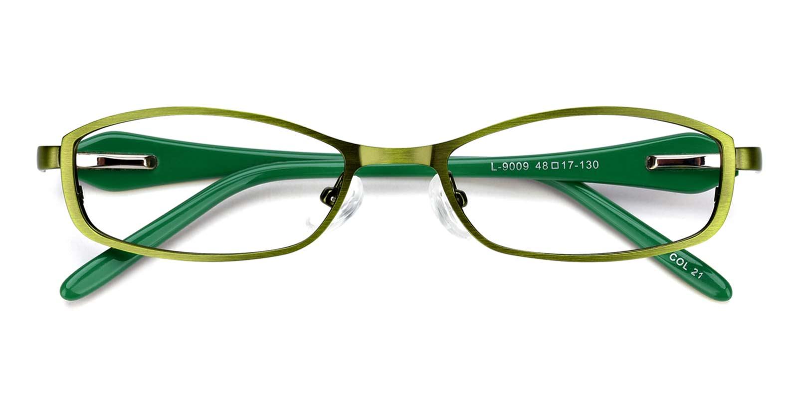 Astronaut-Green-Rectangle-Metal-Eyeglasses-detail