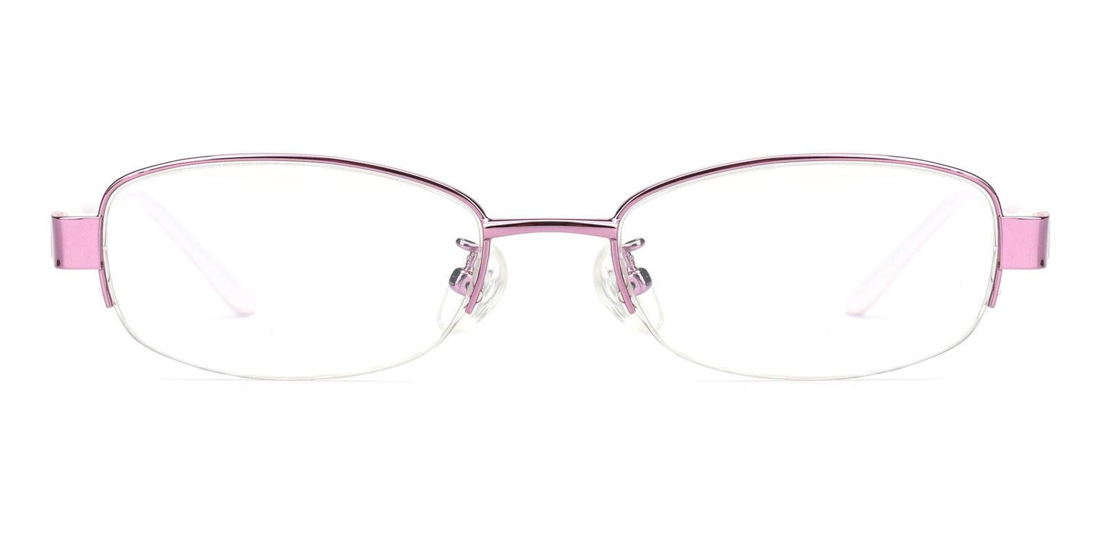 Clever-Pink-Rectangle-Metal-Eyeglasses-detail