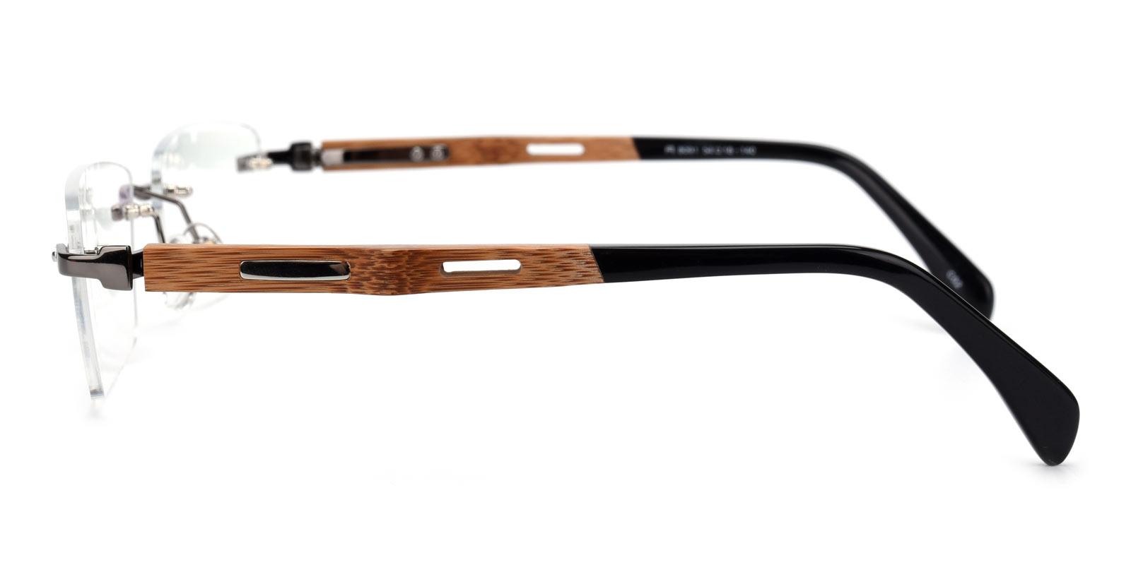 Panda-Gun-Rectangle-Titanium / Combination-Eyeglasses-detail