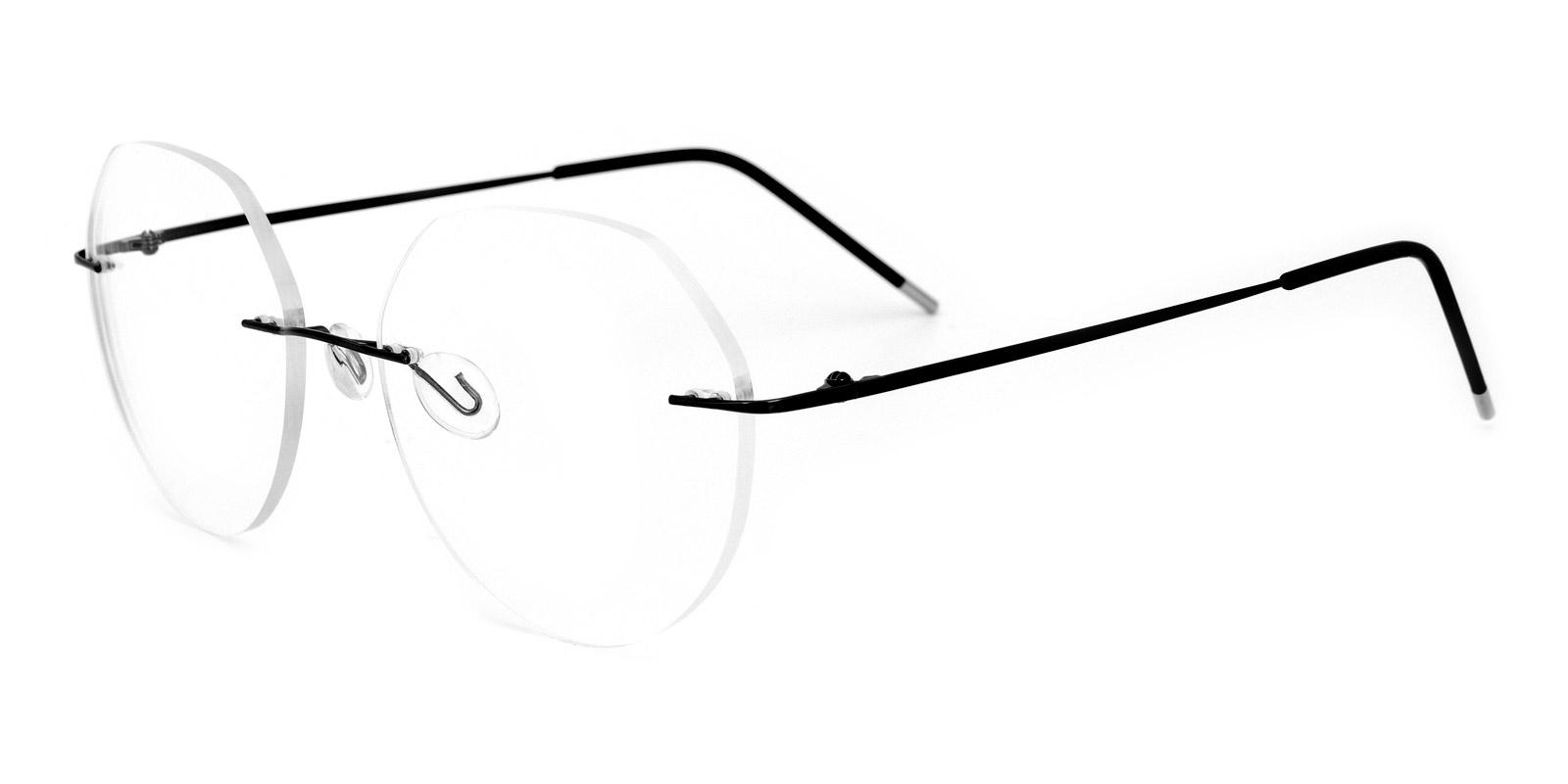 Invisible-Black-Round-Metal-Eyeglasses-detail