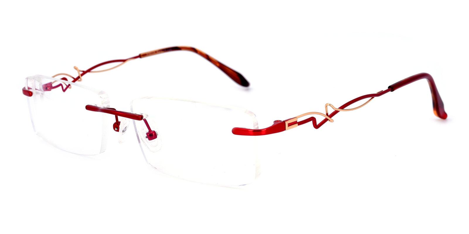 Mind-Red-Rectangle-Metal-Eyeglasses-detail
