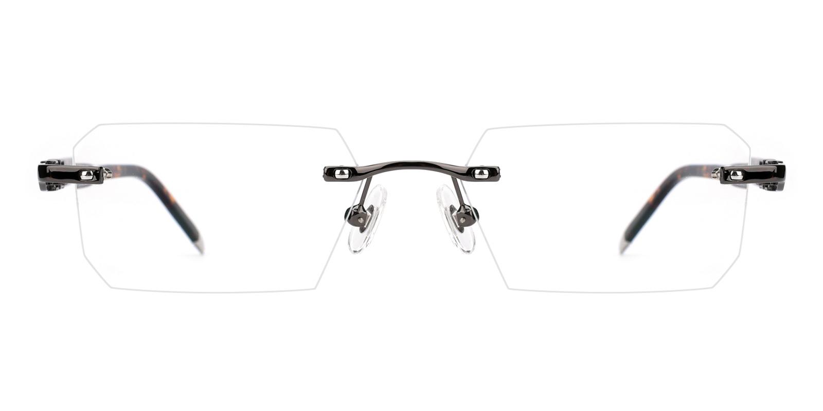 Answer-Gun-Rectangle-Acetate / Metal-Eyeglasses-detail