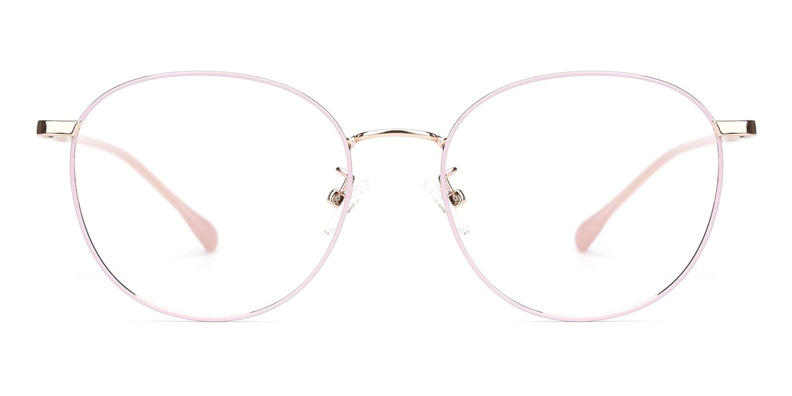 Meta-Pink-Round-Metal-Eyeglasses-detail