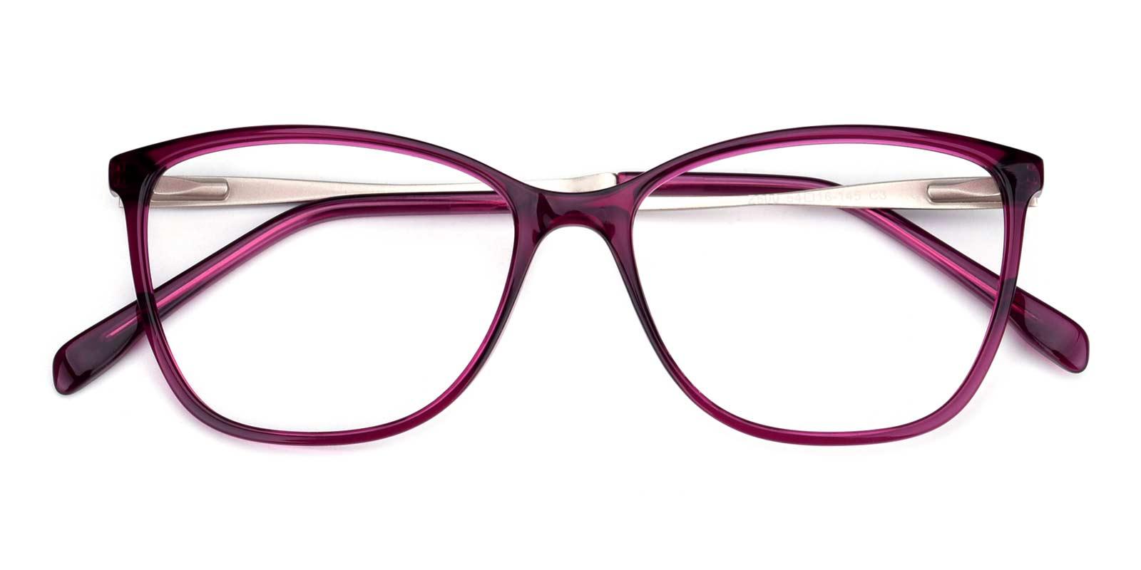 Night-Purple-Rectangle / Cat-Acetate-Eyeglasses-detail