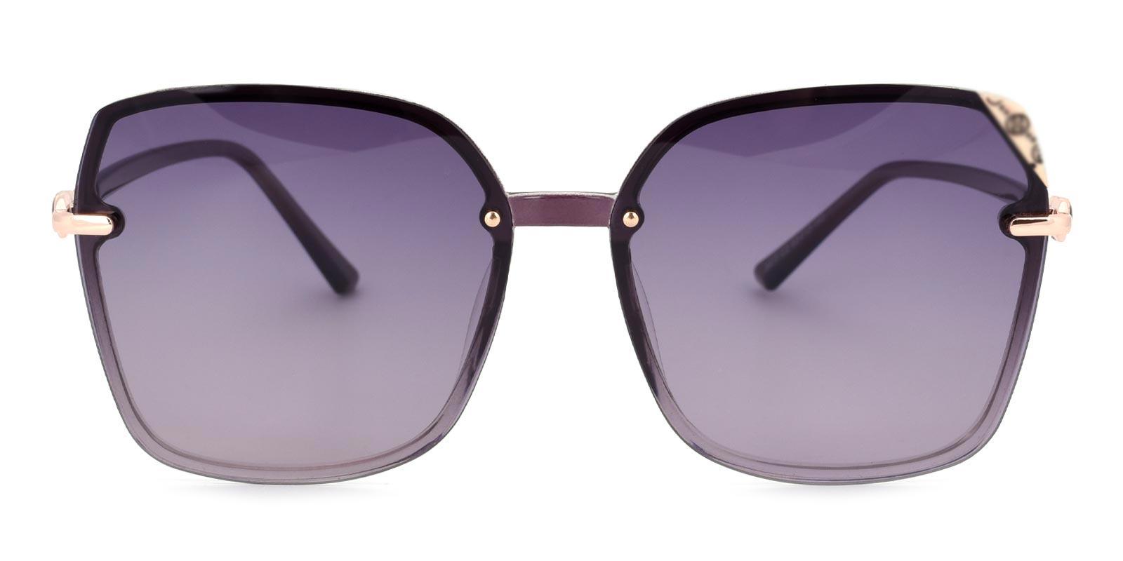 Burry Non Prescription Sunglasses-Purple-Square-TR-Sunglasses-detail