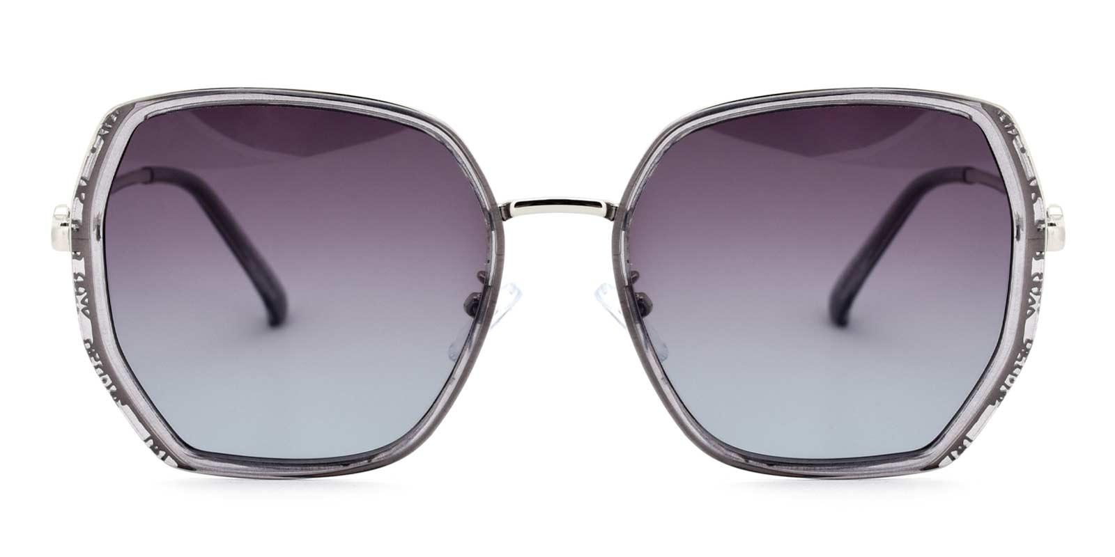 Kim Non Prescription Sunglasses-Gray-Square-TR-Sunglasses-detail