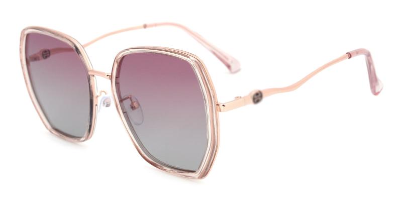 Kim Non Prescription Sunglasses-Pink-Sunglasses