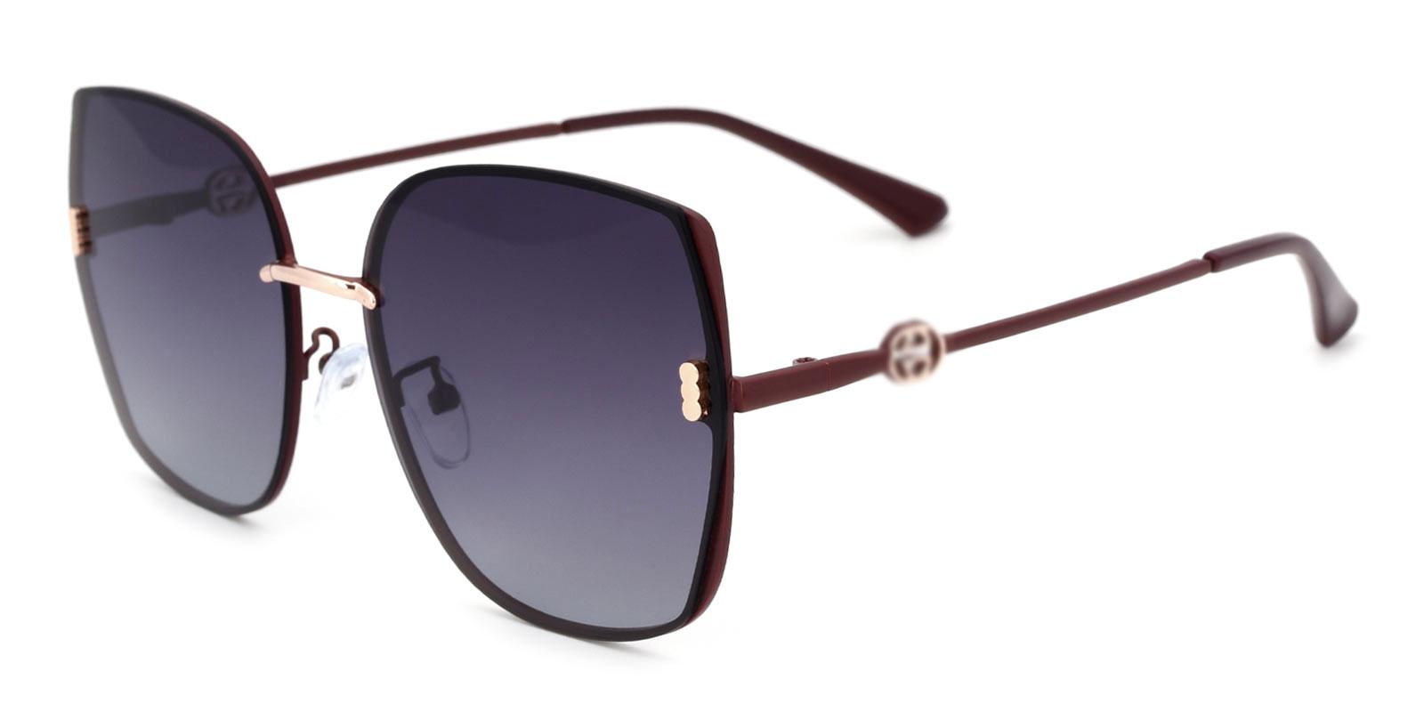Zed-Red-Square-Metal-Sunglasses-detail