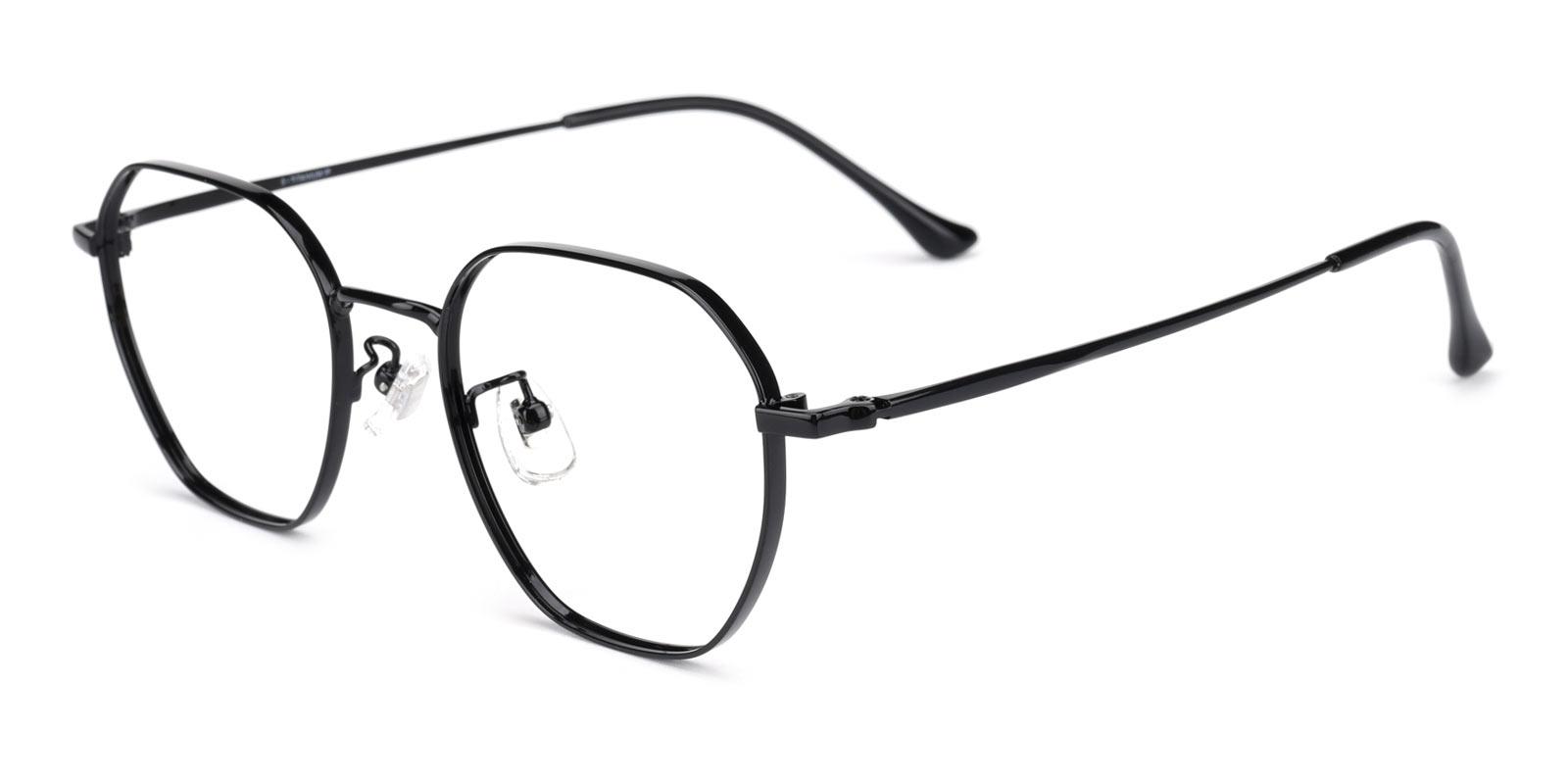 Kyle-Black-Geometric / Square-Titanium-Eyeglasses-detail
