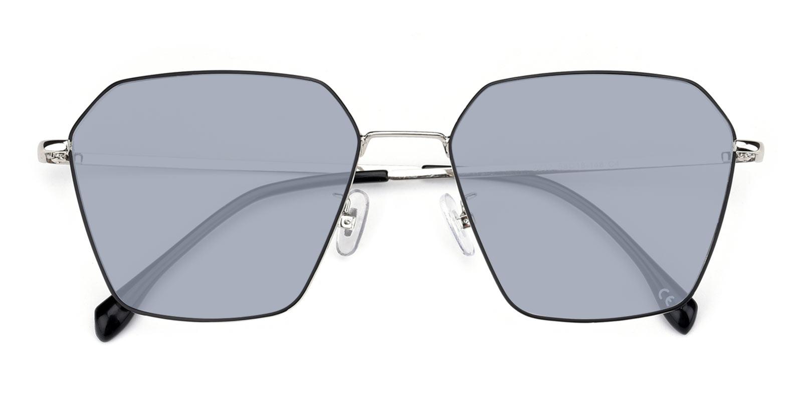 Locked-Black-Geometric-Metal-Sunglasses-detail