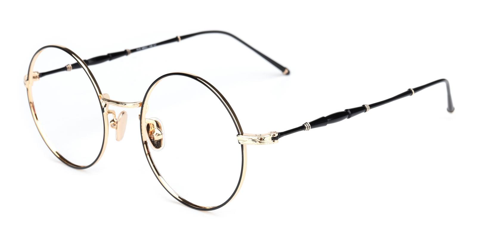 Toto-Black-Round-Metal-Eyeglasses-detail