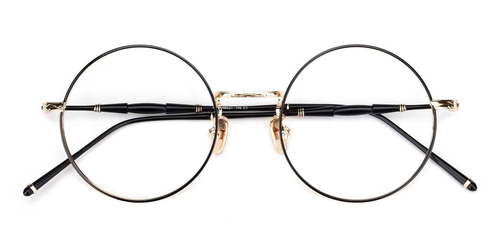 Toto-Black-Round-Metal-Eyeglasses-detail