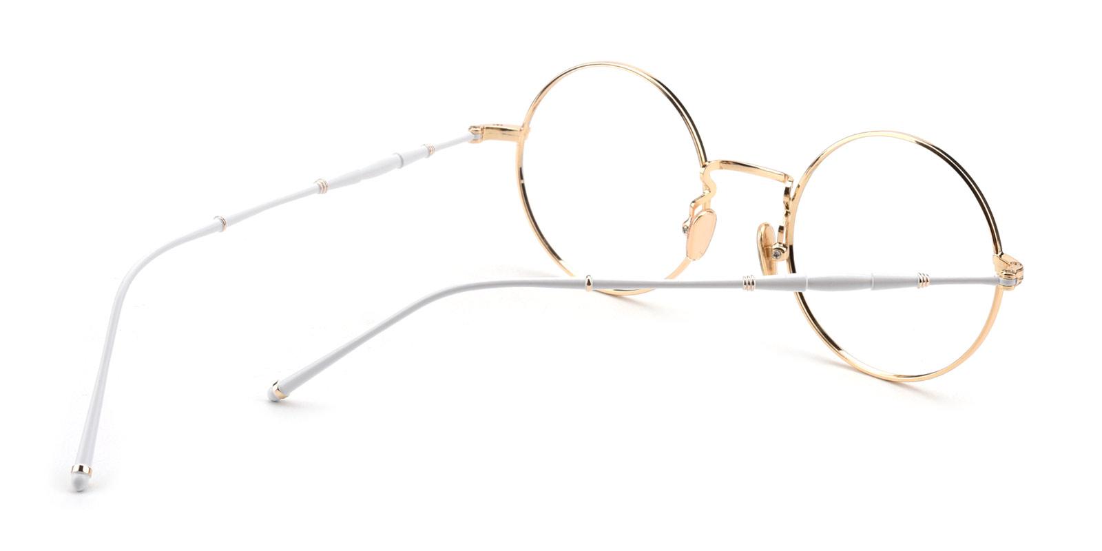 Toto-White-Round-Metal-Eyeglasses-detail