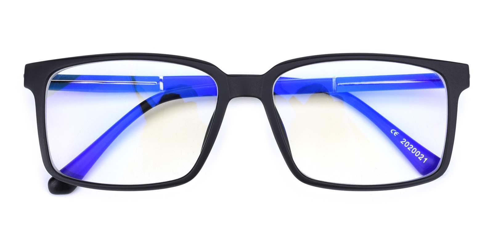 Ace Plano Antiblue Eyeglasses-Black-Rectangle-TR-Eyeglasses-detail