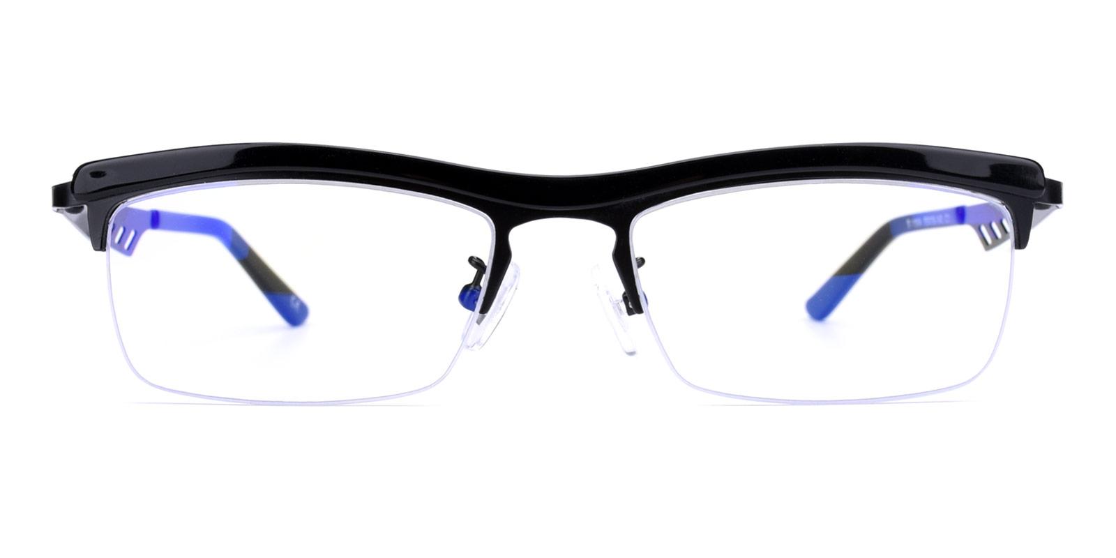 Hugh Plano Antiblue Eyeglasses-Black-Browline-TR-Eyeglasses-detail