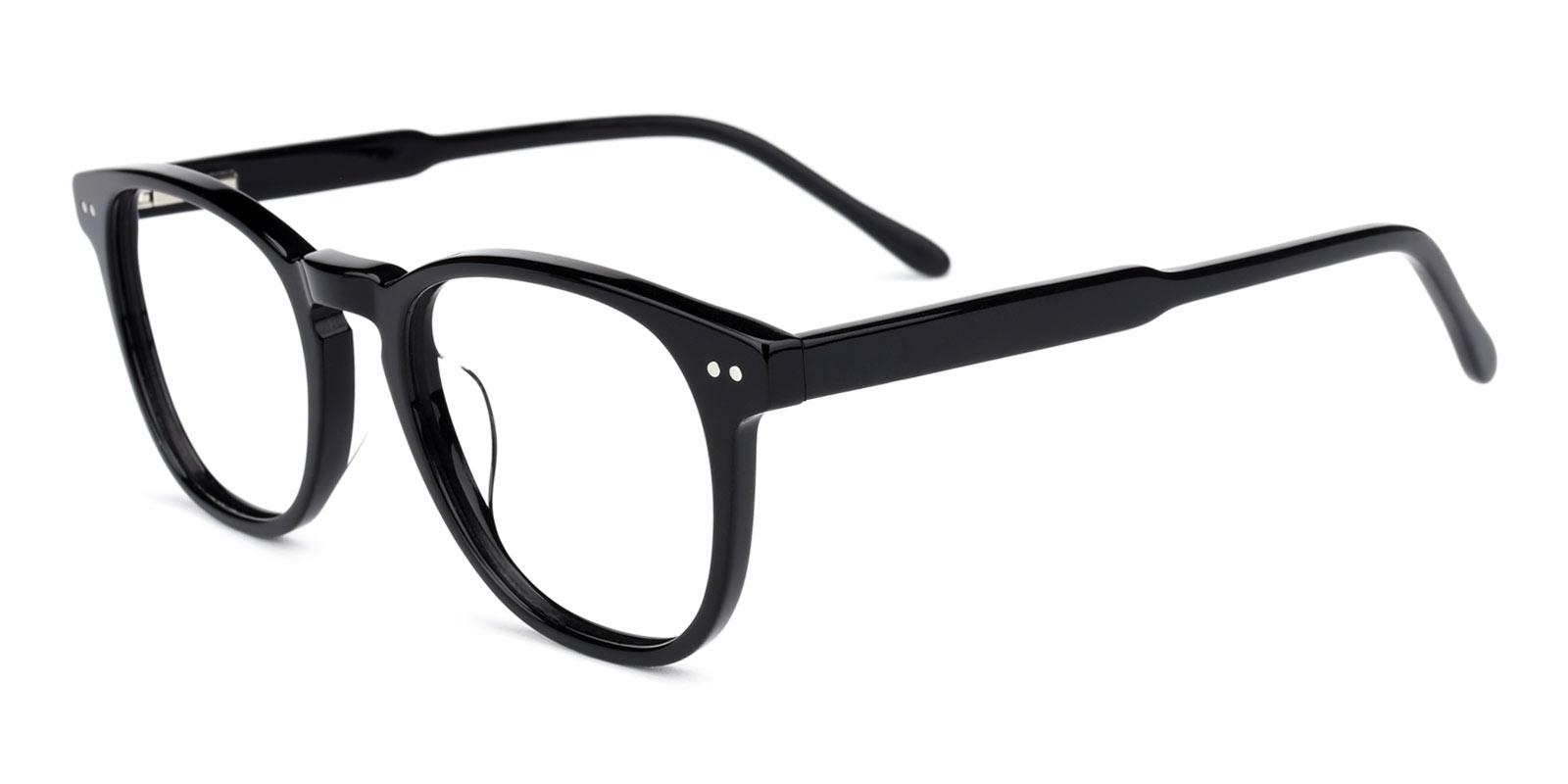 Knowledge-Black-Rectangle / Round-TR-Eyeglasses-detail
