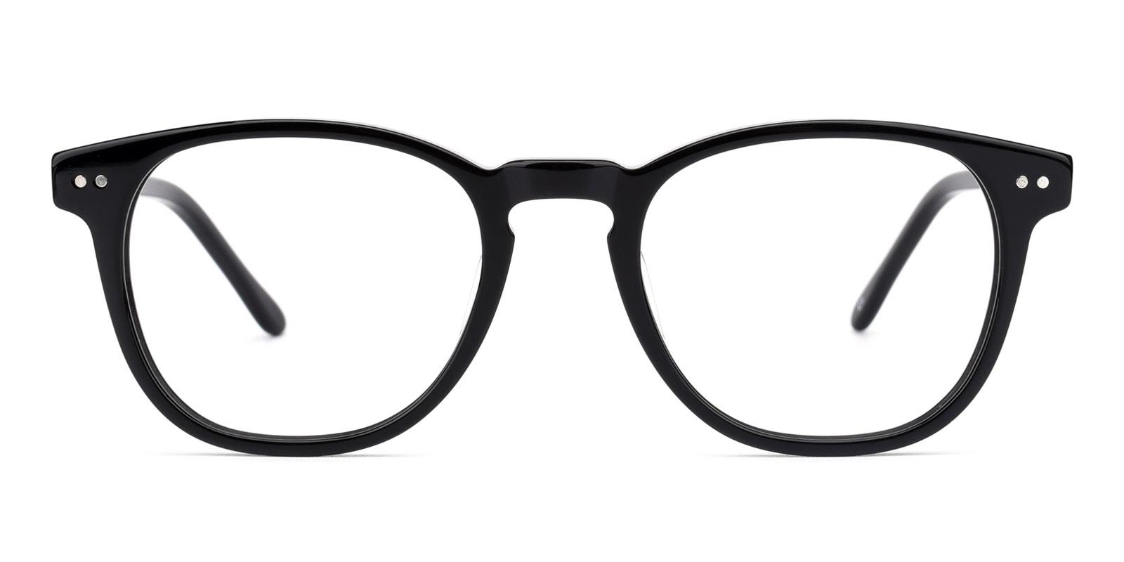 Knowledge-Black-Rectangle / Round-TR-Eyeglasses-detail