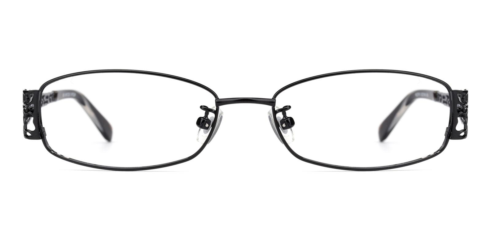 Spider-Black-Oval-Metal-Eyeglasses-detail