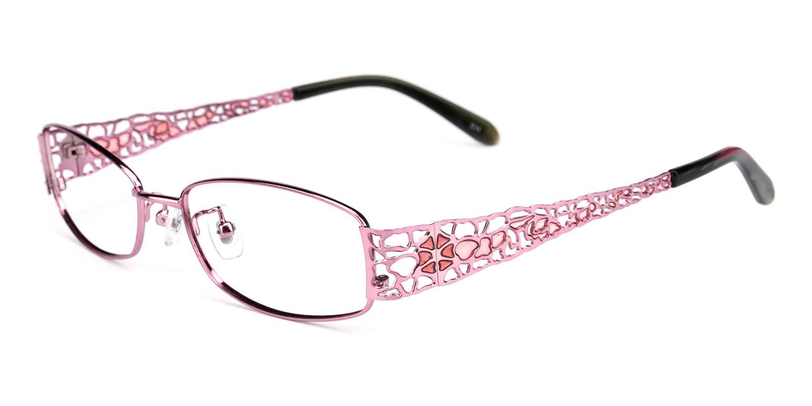Spider-Pink-Oval-Metal-Eyeglasses-detail