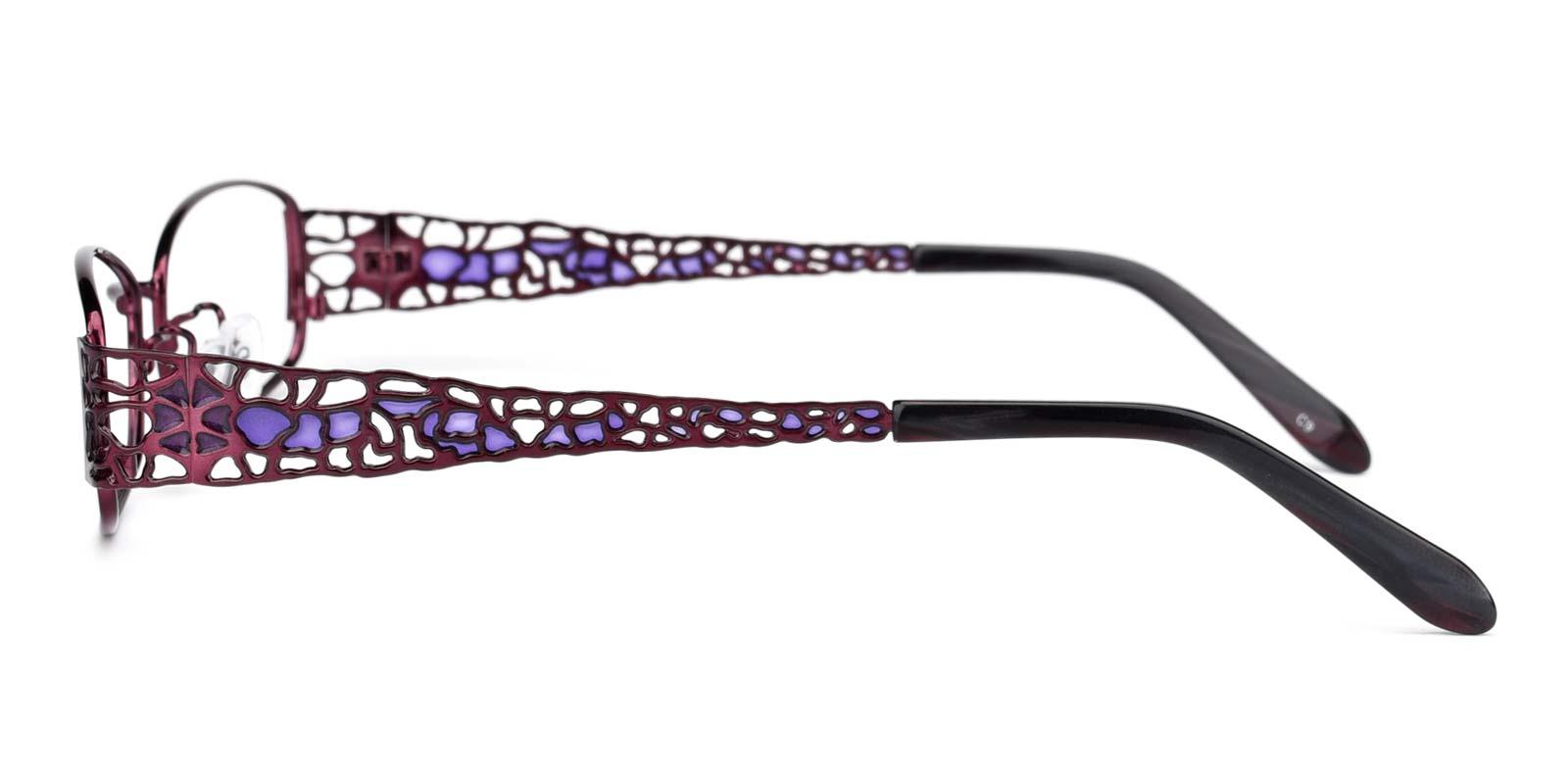 Spider-Purple-Oval-Metal-Eyeglasses-detail