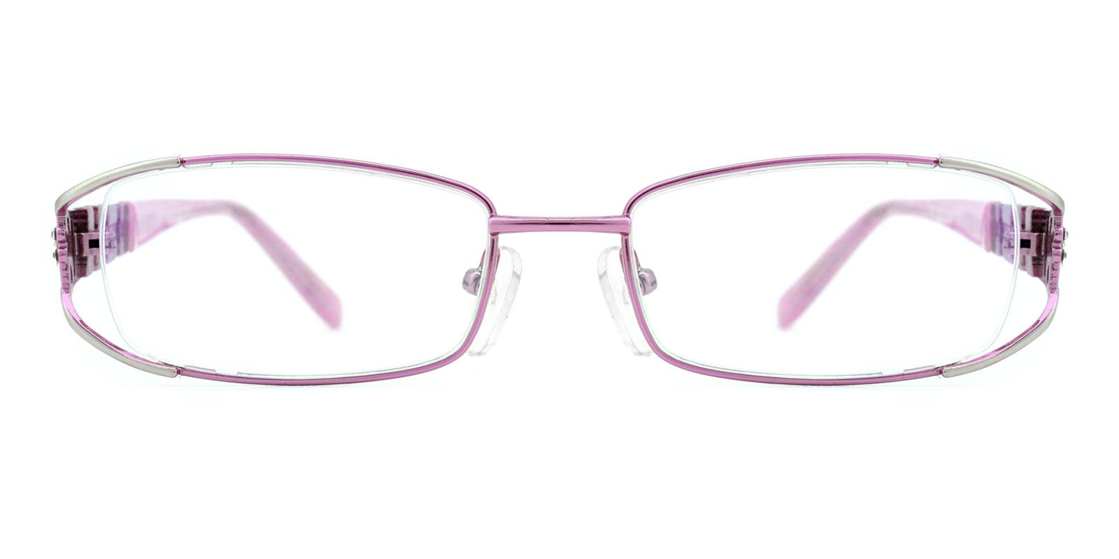 Kaki-Pink-Oval-Metal-Eyeglasses-detail