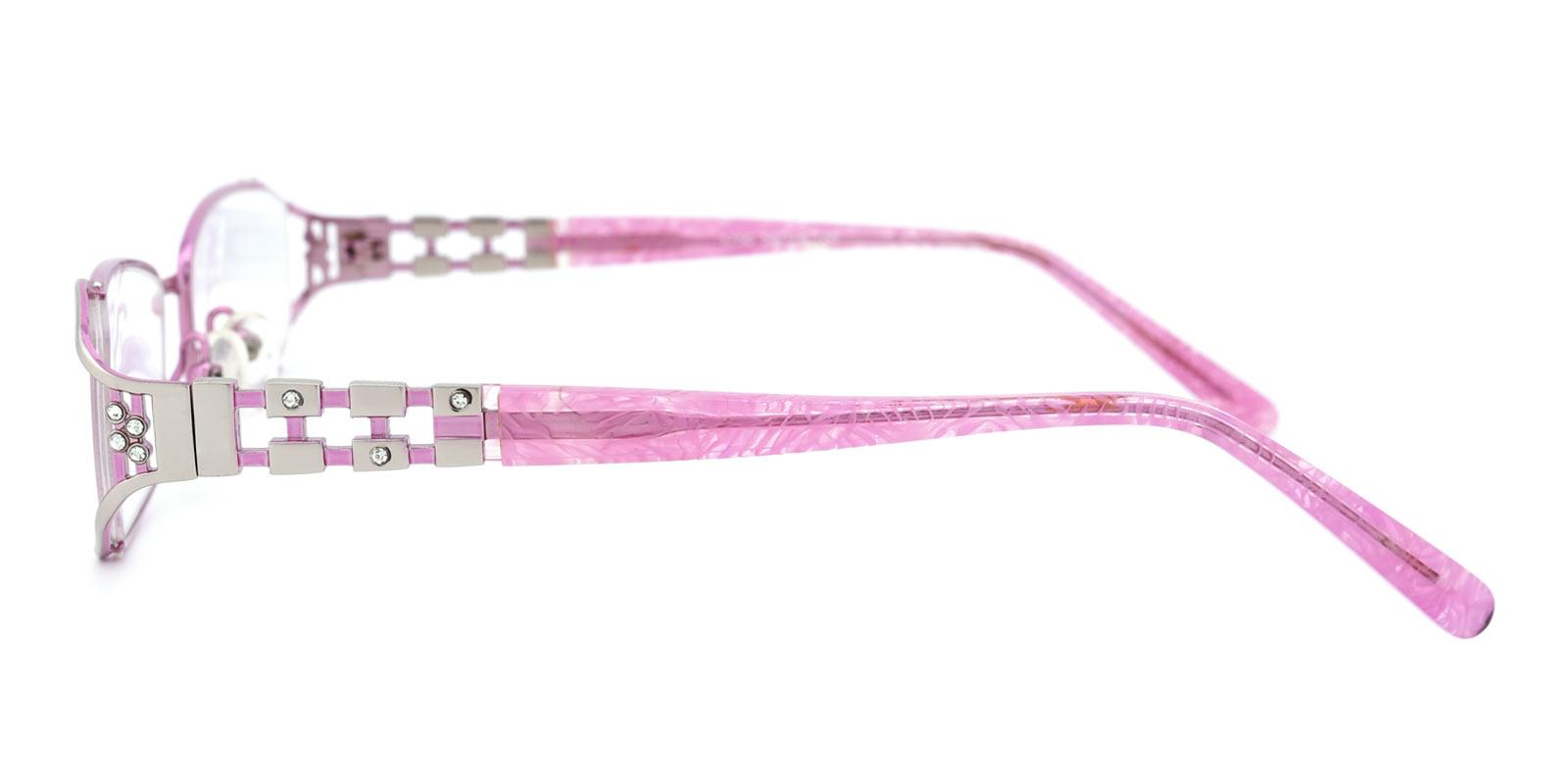 Kaki-Pink-Rectangle-Metal-Eyeglasses-detail
