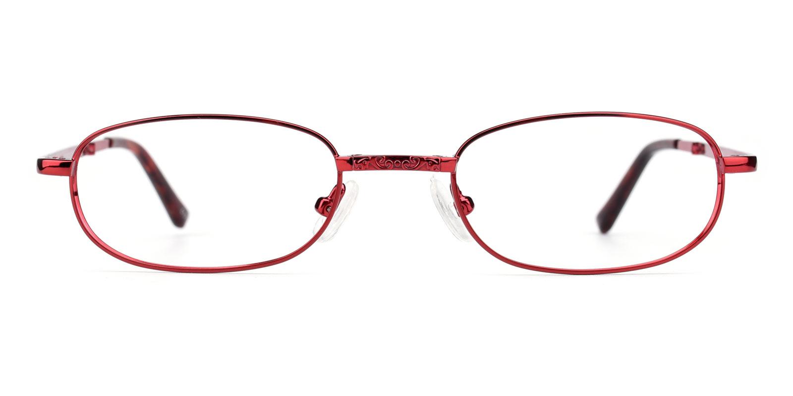 June-Red-Oval-Metal-Eyeglasses-detail
