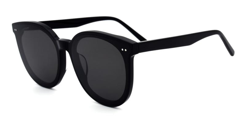 Berton Non Prescription Sunglasses-Black-Sunglasses