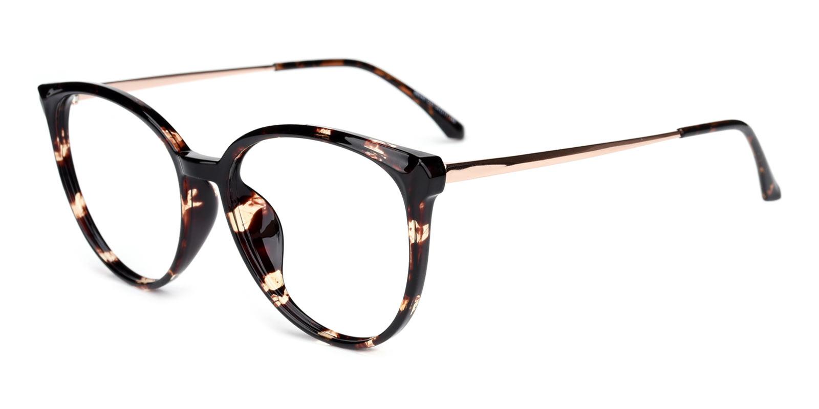 Glamour-Tortoise-Cat / Round-TR-Eyeglasses-detail