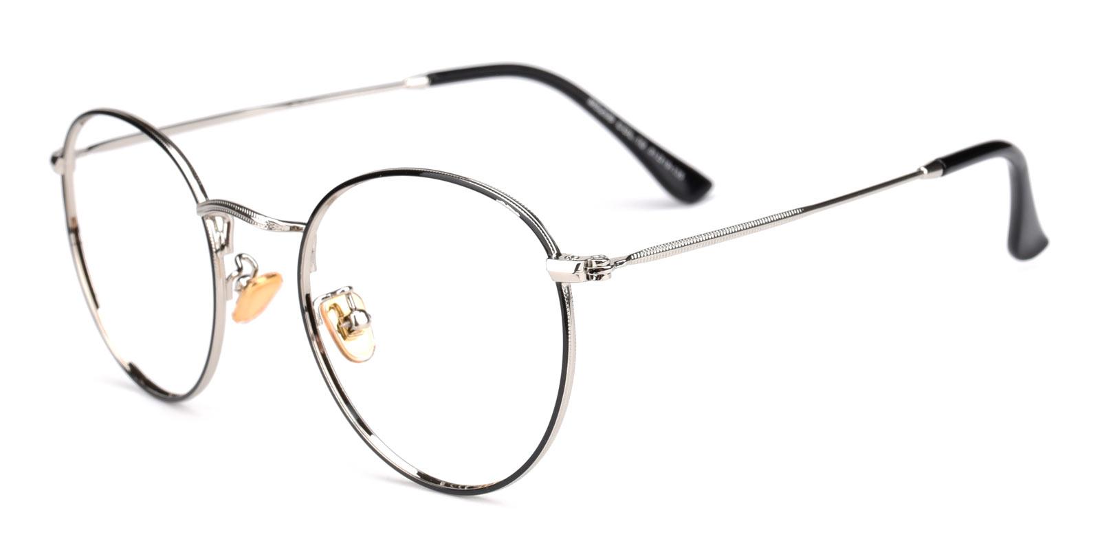 Canary-Black-Round-Metal-Eyeglasses-detail